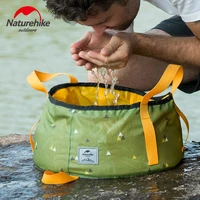 naturehike ultralight foldable 10l16l portable bucket outdoor wash basin folding water container camping picnic wash bucket