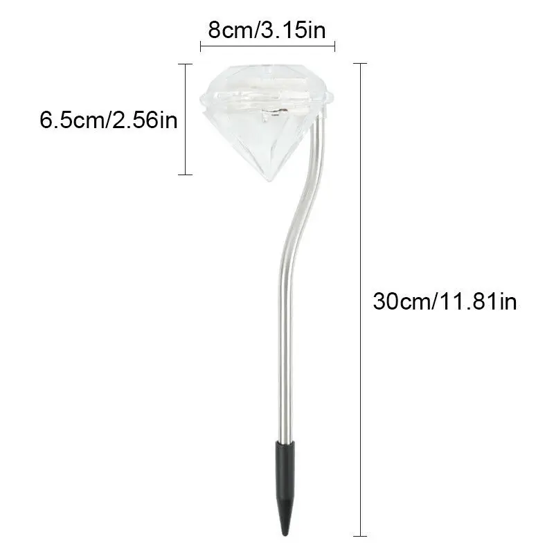 4 шт./компл. Солнечный светодиодный свет сада Diamond огни рампы ландшафтное