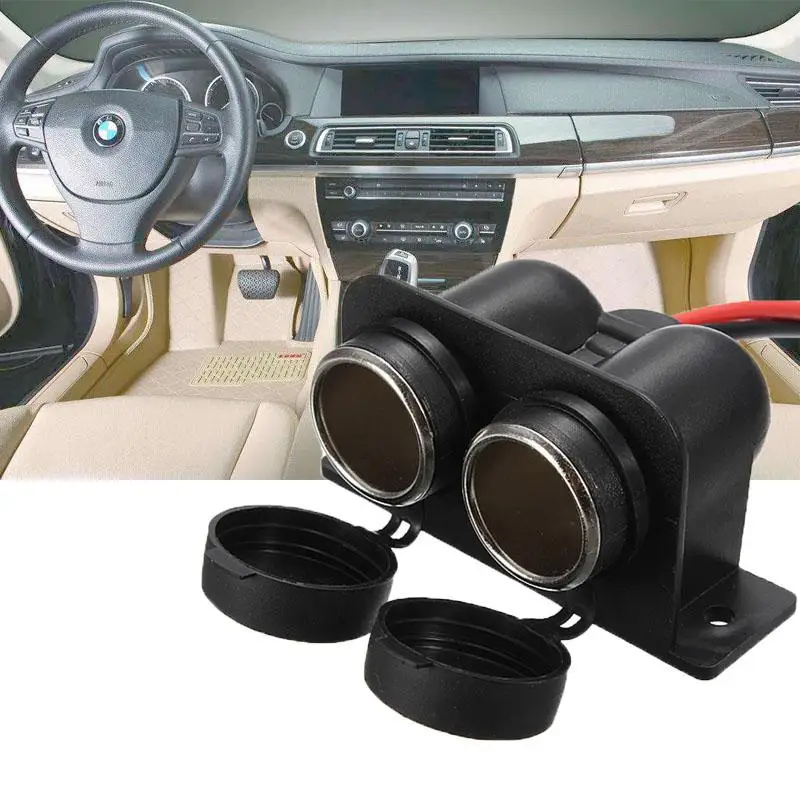 Универсальный 12 V двойной прикуриватель Автомобильный руль крепление разъем