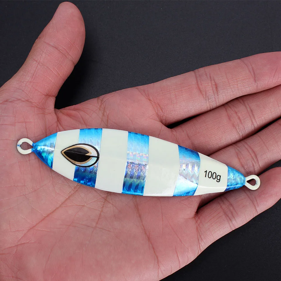 

Leaddeers New Slow Jigging Lure Metal Jig Fishing Lead 60-250G 4 Colors 4 pcs / Lot Fishing Jigs Saltwater Deap Sea Fishing Lure