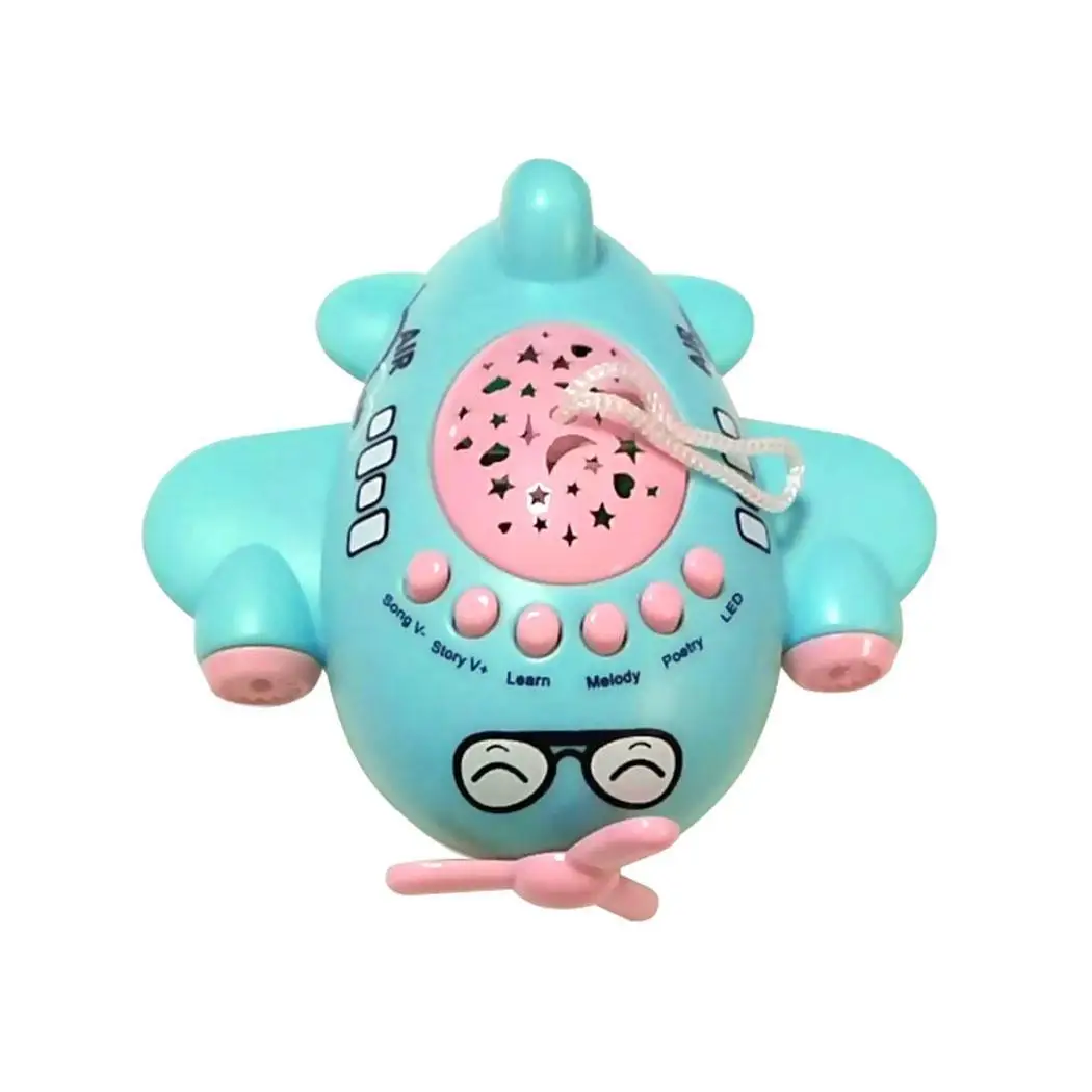 Kids Multifunction Music Projector Sleeping Story Machines Cute Baby Toys Early Small Plane Education |