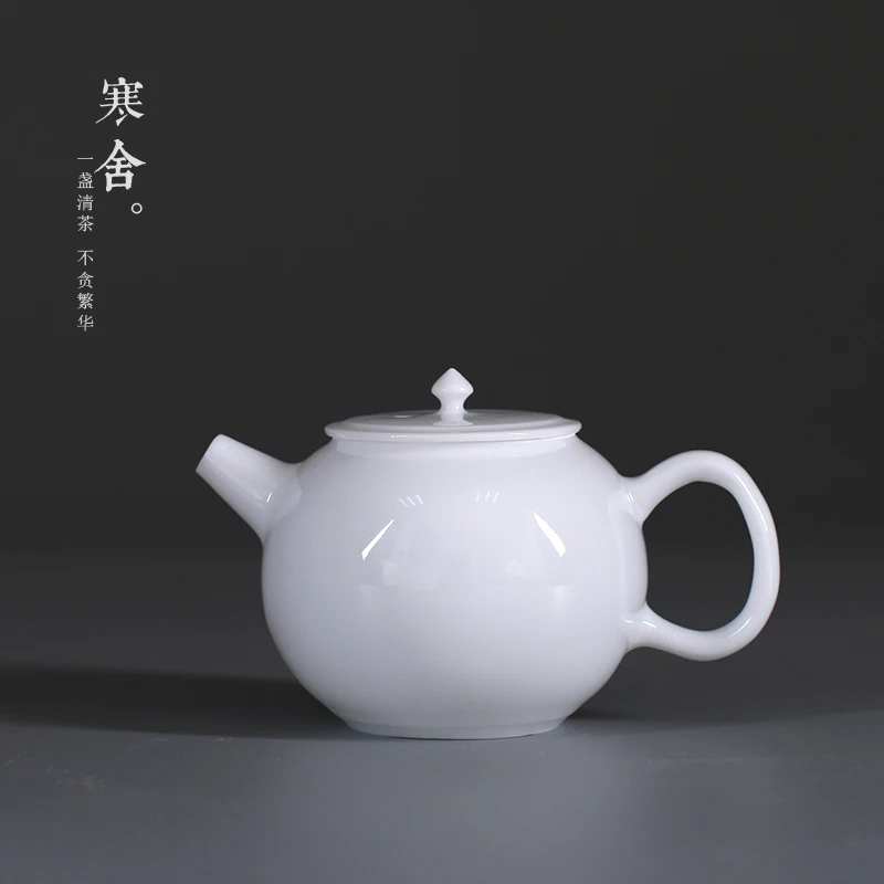 Китай искусственный тонкий фарфор Нефритовый керамический чайник ручной работы