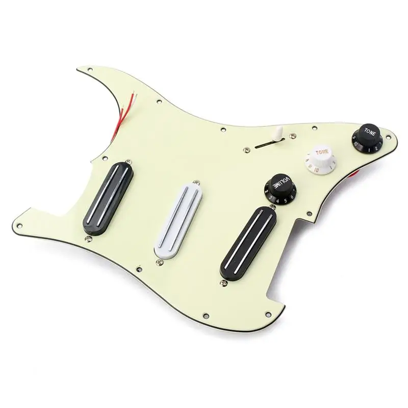 SSS Prewired загружено Pickguard и 3 Двойная подставка пикапы сборки набор с объем скорость