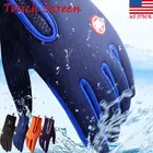 Перчатки мужскиеженские кожаные ветрозащитные, классические зимние перчатки на молнии, водонепроницаемые, для сенсорных экранов, армейские аксессуары
