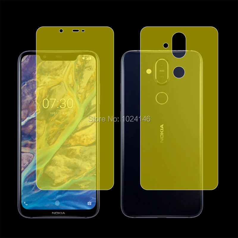 Защитная пленка из мягкого ТПУ для Nokia 8 1/Nokia X7 TA-1131 6 18 &quot(не закаленное стекло) |