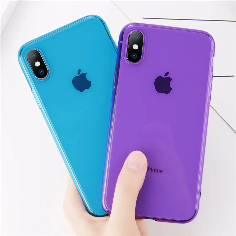 Чехол Lovebay для iPhone X 6 S 7 8 Plus тонкий прозрачный мягкий чехол из ТПУ гелевый