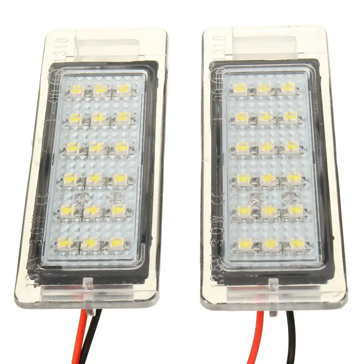 Светодиодная лампа номерного знака для автомобиля 1 пара без ошибок 18 SMD