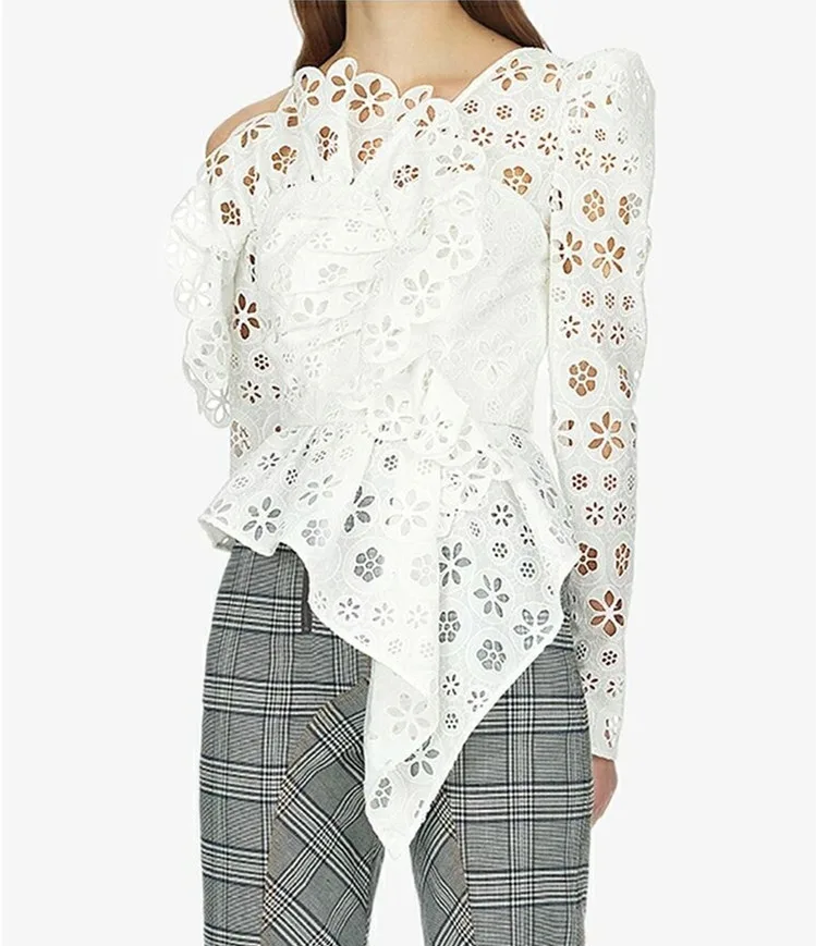 Новинка 2019 летняя модная женская одежда повседневная с вырезами кружевом