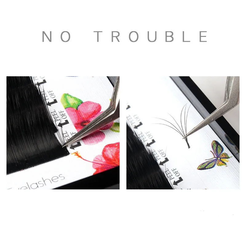 

10 Cases Fast Blooming Fanning Volume Mega Auto Easy Grafting False Eyelashes Extension Thick Plant Soft 0.03/0.05/0.07/0.10