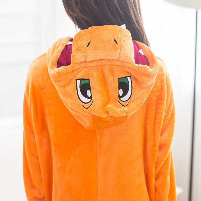 Дропшиппинг Покемон Charizard Onesie Взрослые Женщины Мужчины пижамы с животными из