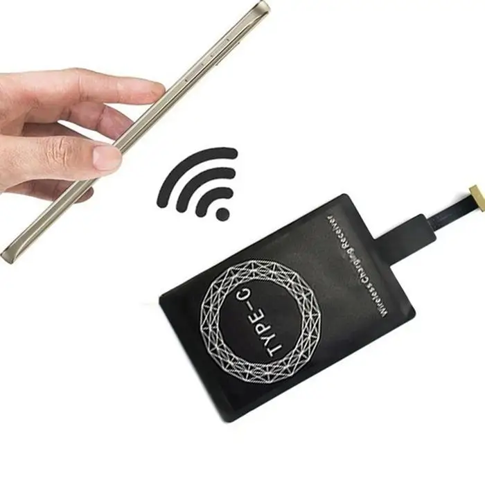 Portable Wireless Charging Receiver Charger Kit Pad For Type Anywhere You Need C Mobile Black Phone | Мобильные телефоны и