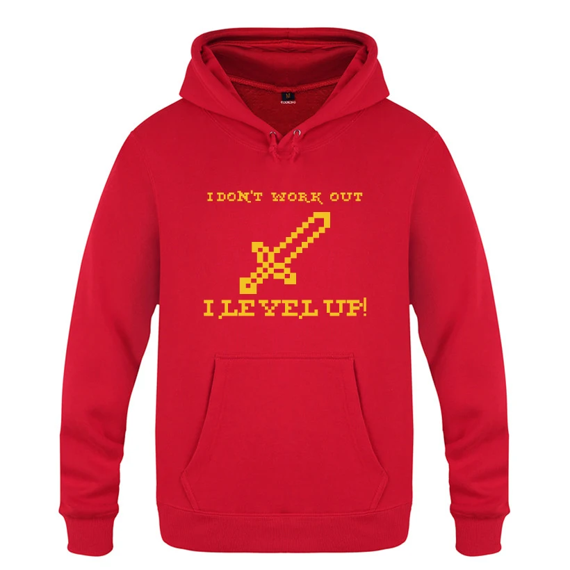 I Don't Work Out Level Up игровые худи для мужчин 2018 Мужской Пуловер Флисовые Толстовки с