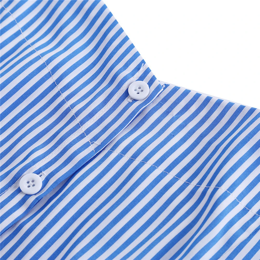 Синее Полосатое Бандажное платье с бантом летнее сексуальное без рукавов на