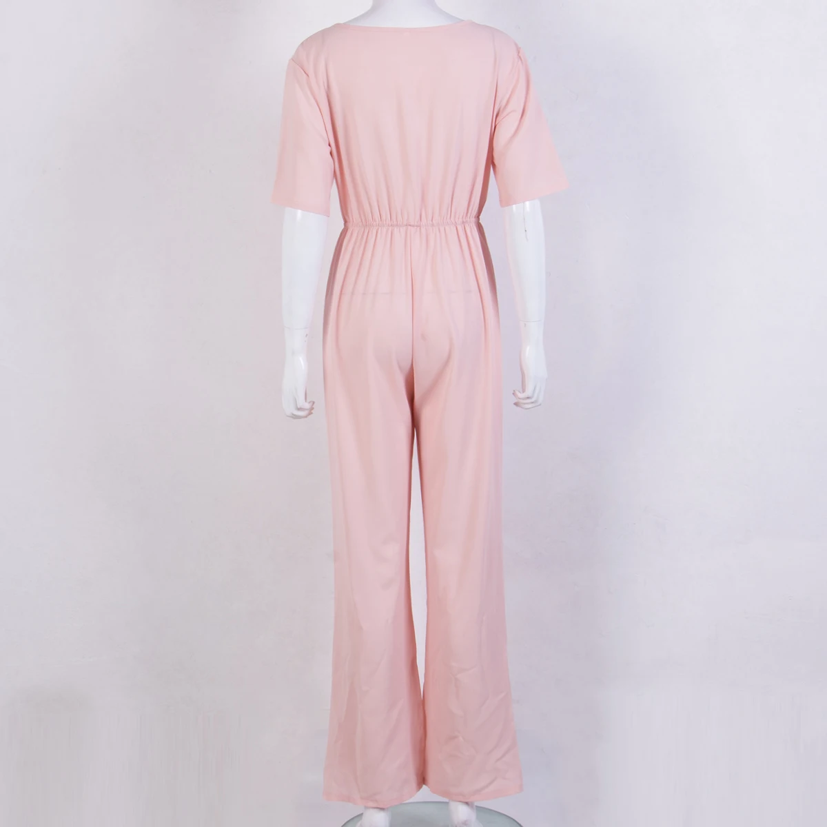 Женский комбинезон с коротким рукавом повседневный V образным вырезом Свободные