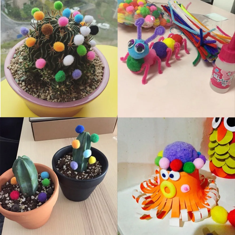 Праджня мини пышная Нижняя Pom Poms помпонами ручной работы для детей игрушки Сделай