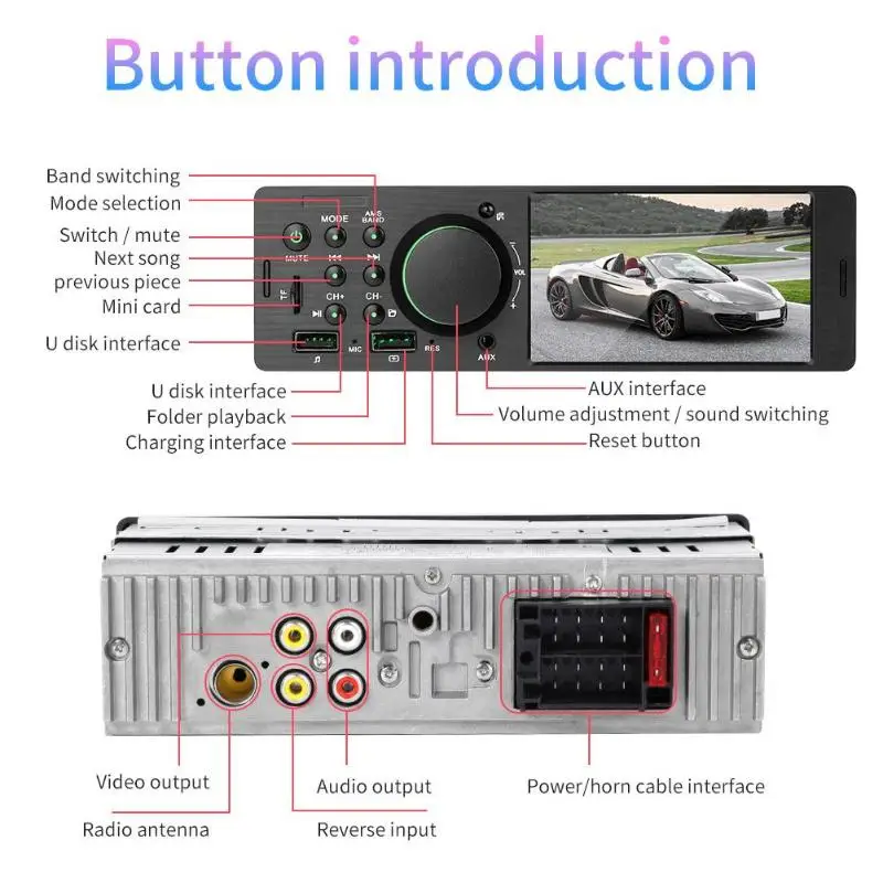 Автомагнитола VODOOL мультимедийный проигрыватель MP5 7805 дюйма TFT экран 1DIN FM радио USB