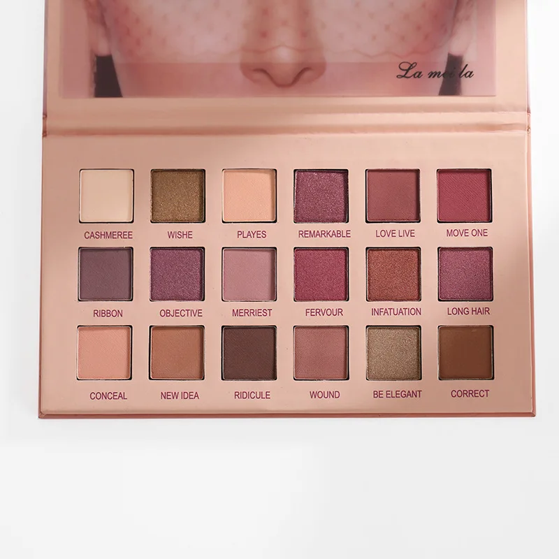 18 цветов открытые тени для век Палитра пигменты водостойкие профессиональные