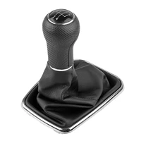 car 5 speed gear shift knob black pu leather shifter stick knob with dustproof cover knob for vw golf gti mk4 r32 bora mk4 jetta
