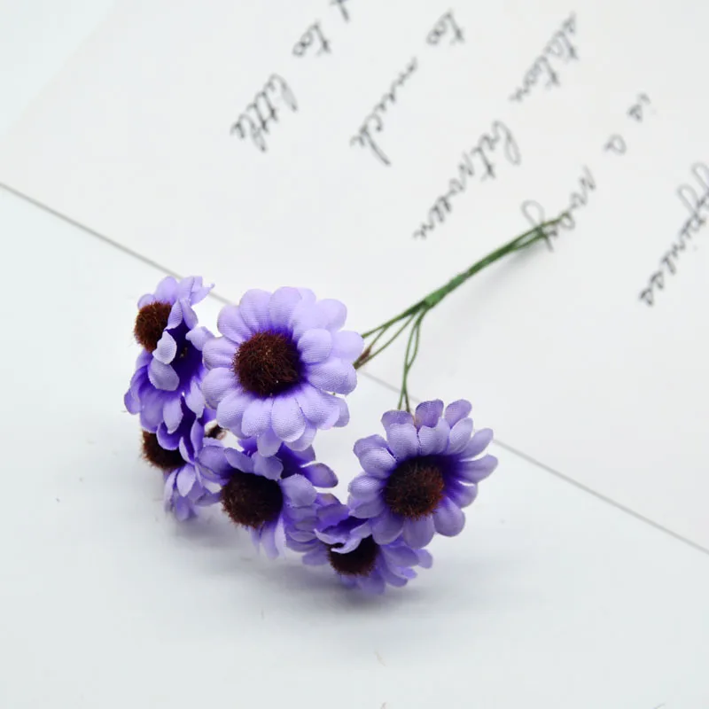 6 шт маленький Искусственный Букет маргариток для домашнего свадебного