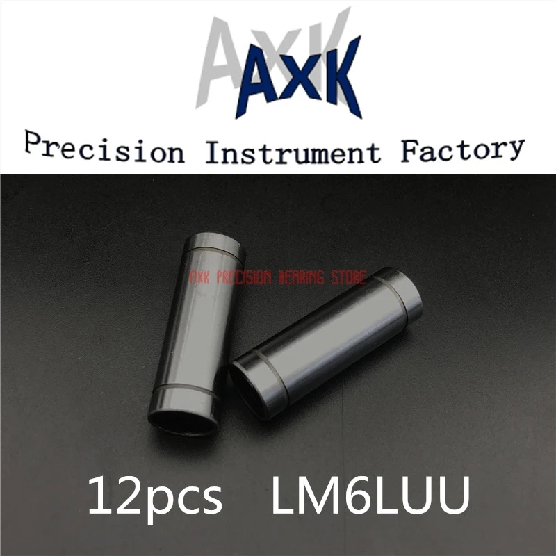 2021 Limited AXK Linear Rail Cnc Router Parts 3d Printer Parts 12pcs/lot Lm6luu 6mm X 12mm 35mm Long Type Linear Ball Bearing