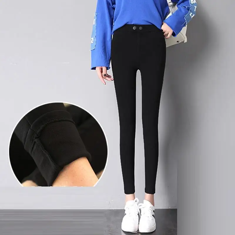 Высокая Талия Pantalon Повседневное Broeken Женщина Calca Feminina Dames Broek Pantaloni осень Hiver зимние
