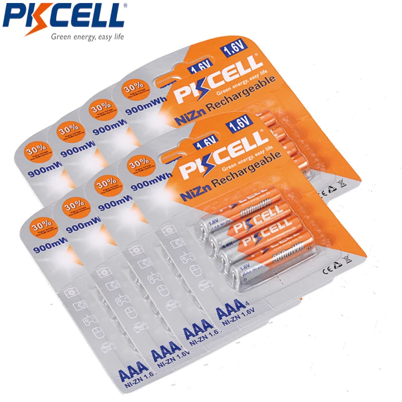 Аккумуляторные батареи PKCELL 1 6 в NIZN AAA 32 шт.|Перезаряжаемые батареи| |