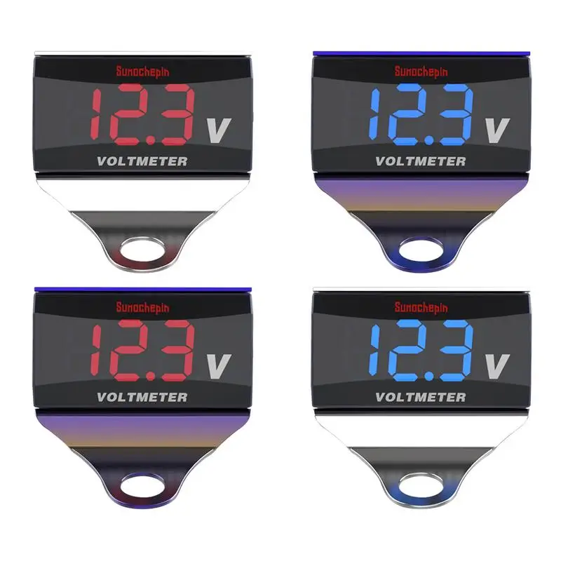 Мини светодиодный цифровой вольтметр Амперметр Автомобиль Мотоцикл Напряжение