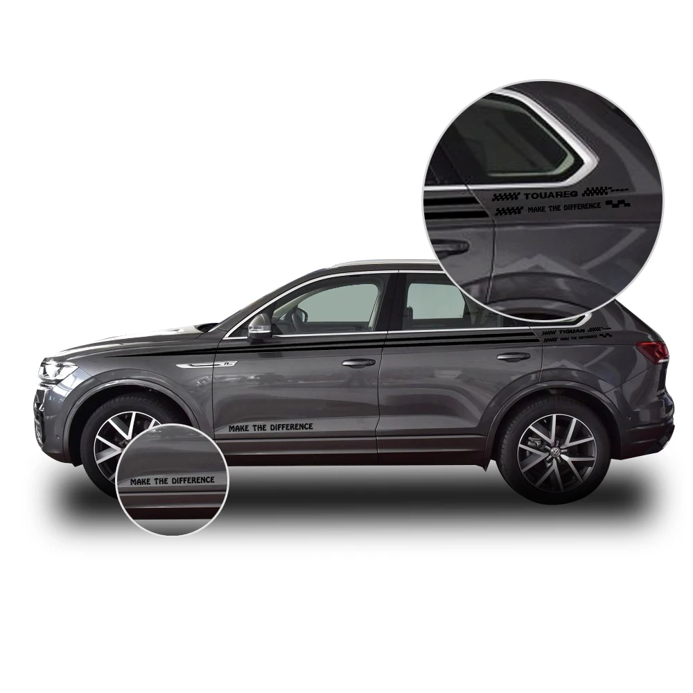 

Car Sticker for Volkswagen Touareg Car Side Body Decal Sticker Hatchback Sedan SUV Pickup Truck Decals DIY Car Decoration 280cm