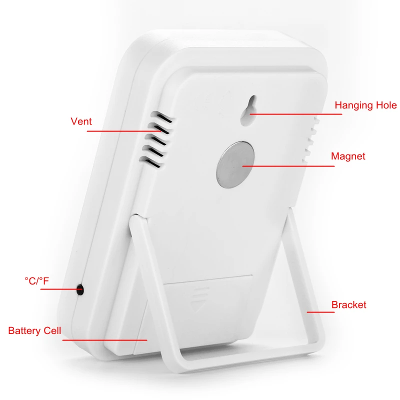 Электронный цифровой термометр гигрометр часы ЖК экран измеритель температуры и