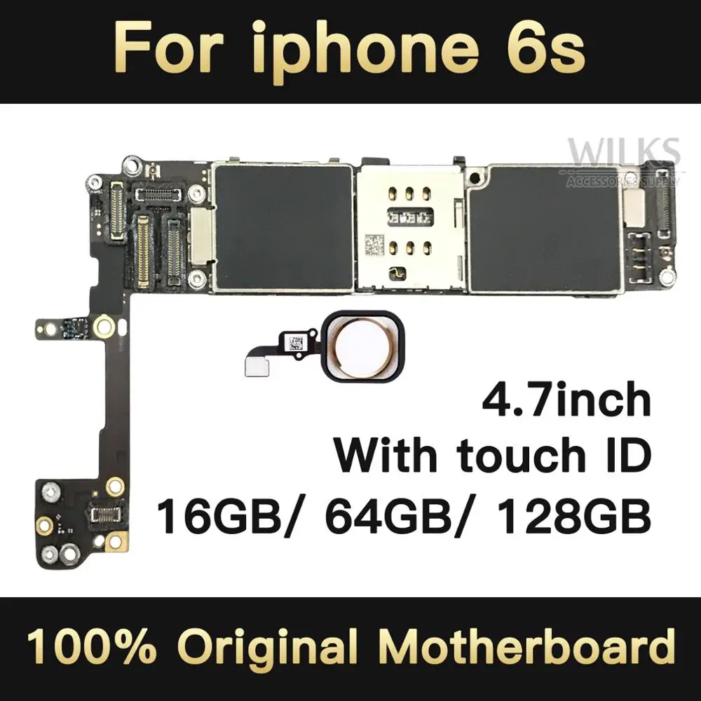 Материнская плата для iPhone 6S 4 7 дюйма Заводская разблокированная материнская с Touch