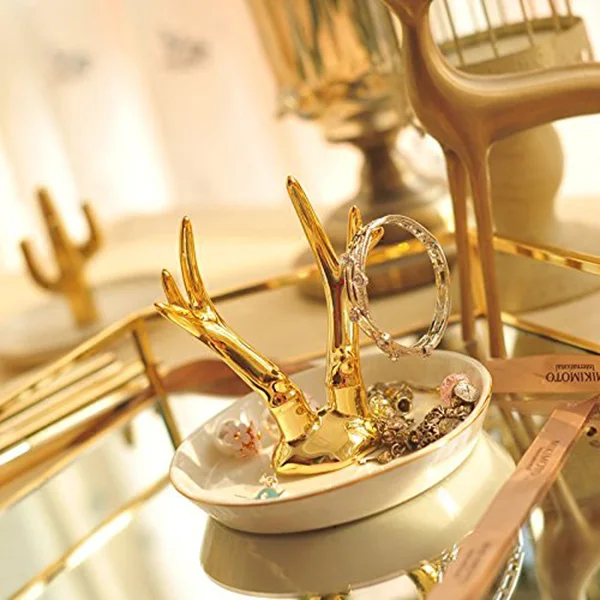 

Ring Dish Ring Holder Jewelry Organizer for Ring Earings Necklace Holder or Bracelet Display Stand