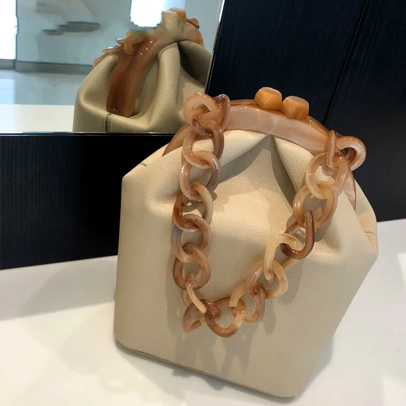 Акриловая коробка сумка для женщин зажим вечерняя Ins цепь роскошные женские