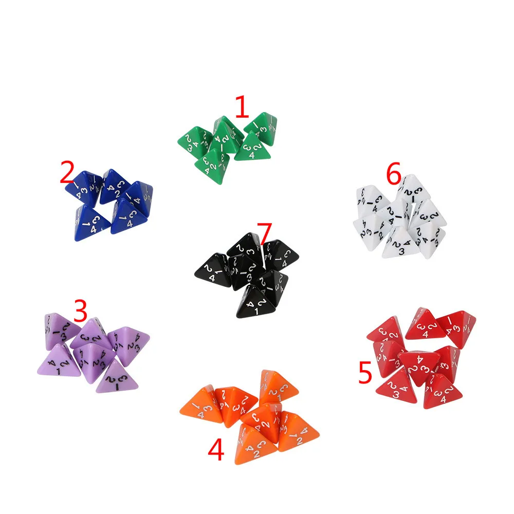 

6Pcs/set Foreign Trade Hot Dragon and Underground City 4 Faceted Dice, Digital Dice, Table Dance, Entertainment Screen