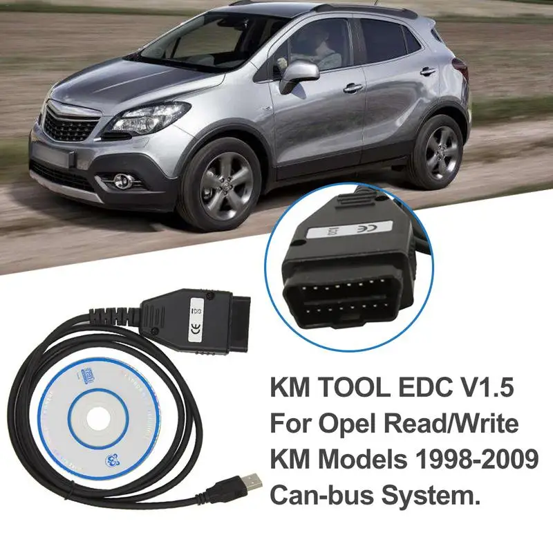 KM TOOL EDC V1.5 для Opel чтение/запись моделей 1998-2009 система Can-bus коррекция одометра с высоким качеством.