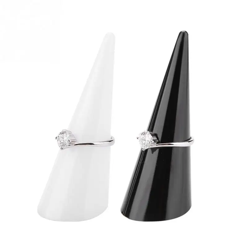 5 шт. одного пальца конус Дисплей с кольцом держателем для хранения акриловые