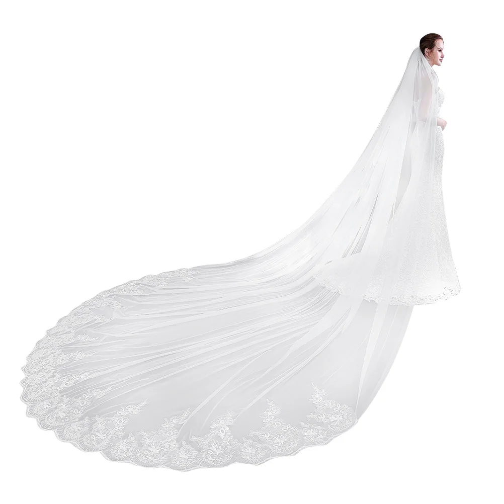 1 шт. элегантные длинные шлейф Изящные красивые носки Вуаль свадебная вуаль