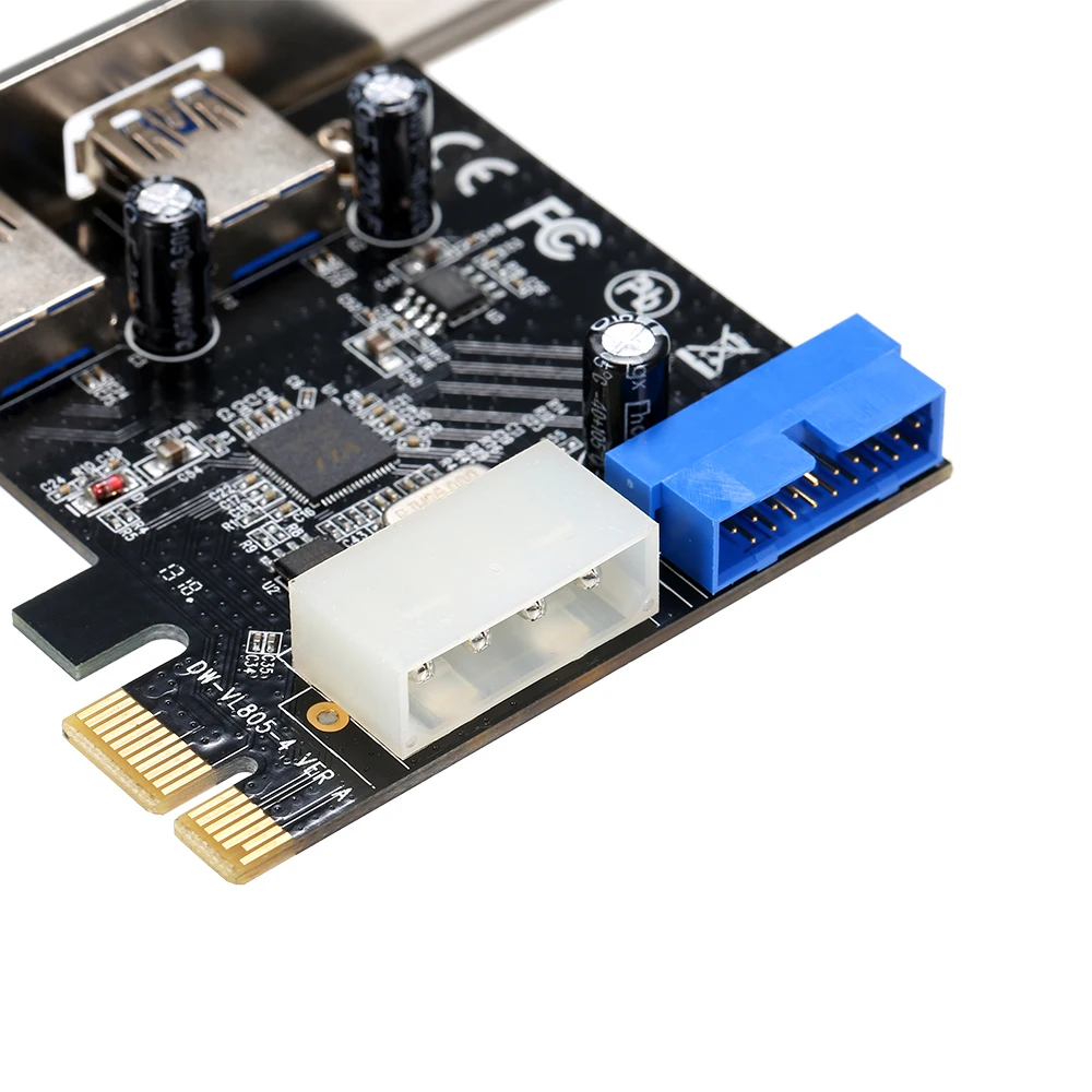 Плата расширения PCI E USB 3 0 19 контактов конвертер внешний 2 порта двойной интерфейс