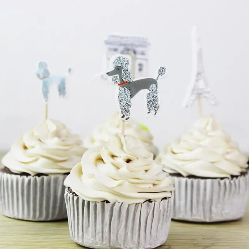 24 шт Париж Эйфелева башня кекс Топпер выбор Свадьба День Рождения Декор|Товары