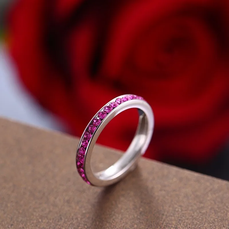 Женское Обручальное Кольцо RIR с фианитом обручальное кольцо имитацией камня для