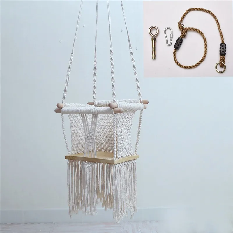 Подвесное кресло гамак в скандинавском стиле кружевное уличное удобное