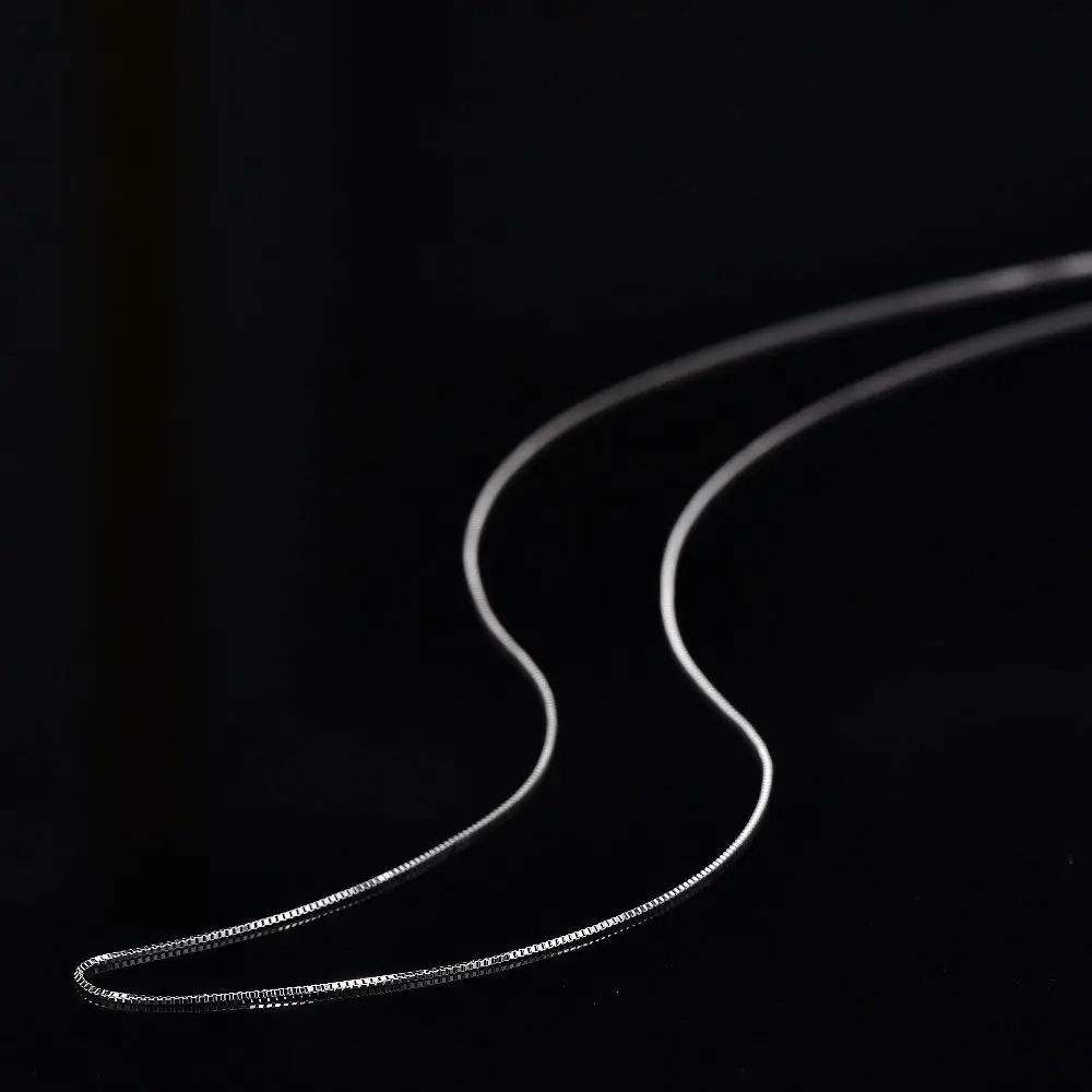 Аутентичное классическое ожерелье из чистого белого золота 18 К цепочка с