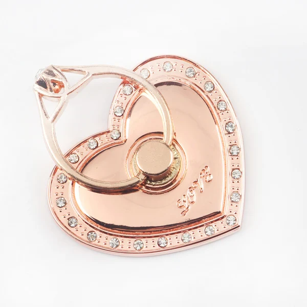 10 шт./лот алмазные персиковые сердца металлические кольца на палец держатель для