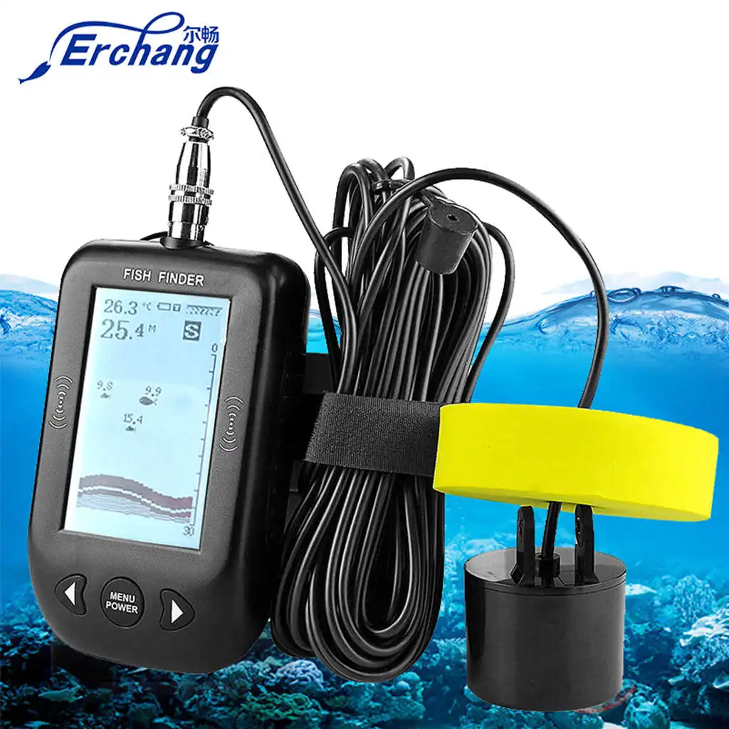 SEWS Erchang Xf02 портативный рыболокатор 9 м провод эхолот сигнализации 0 6 100 датчик