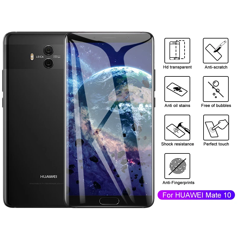 Защитное стекло для Huawei P10 P20 P30 Lite Pro Honor Mate 9 10 20 закаленное защитное 0 26 мм 5D