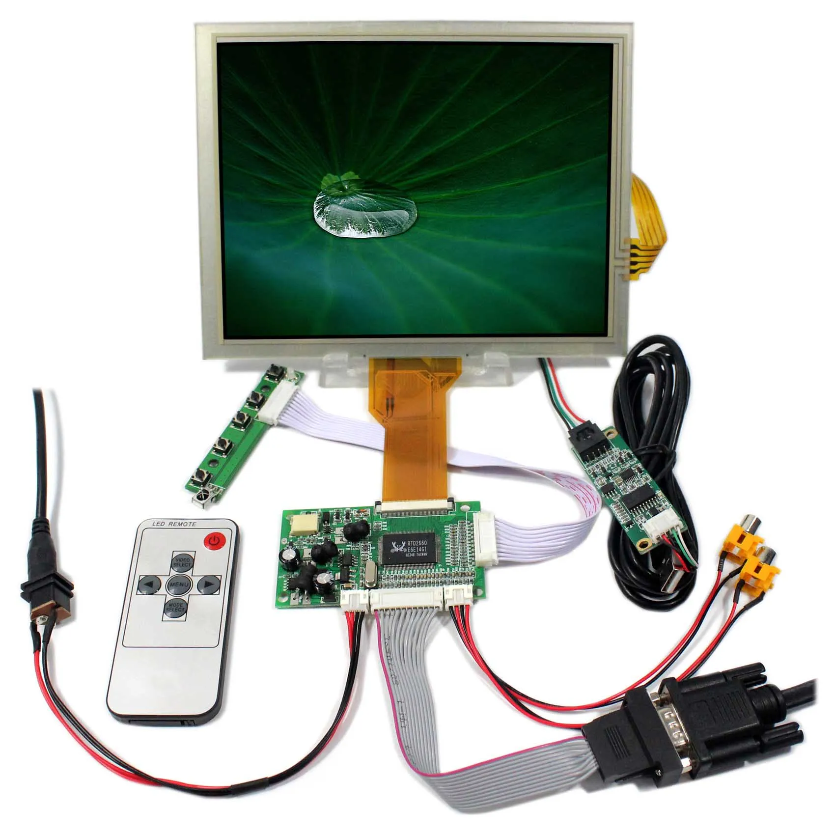 Touch Screen Remote Control VGA 2AV LCD Controller Board 8inch LCD Panel VS-TY50-V1 EJ080NA-05B 800x600