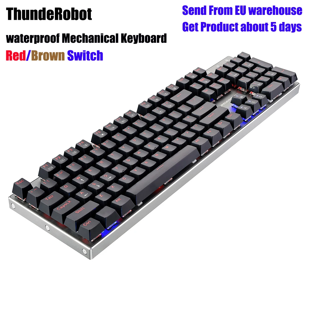 ThundeRobot K70 USB Проводная игровая механическая клавиатура с 104 клавишами подсветка