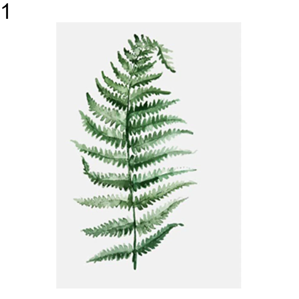 Nordic Style Pastoral Green Plant Leaves Modern Minimalist Decorative Painting Wall Decoration | Дом и сад