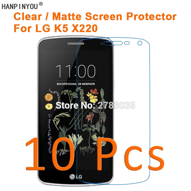 10 шт./лот для LG K5 X220 5 0 &quotHD Прозрачная/Антибликовая матовая защитная пленка экрана
