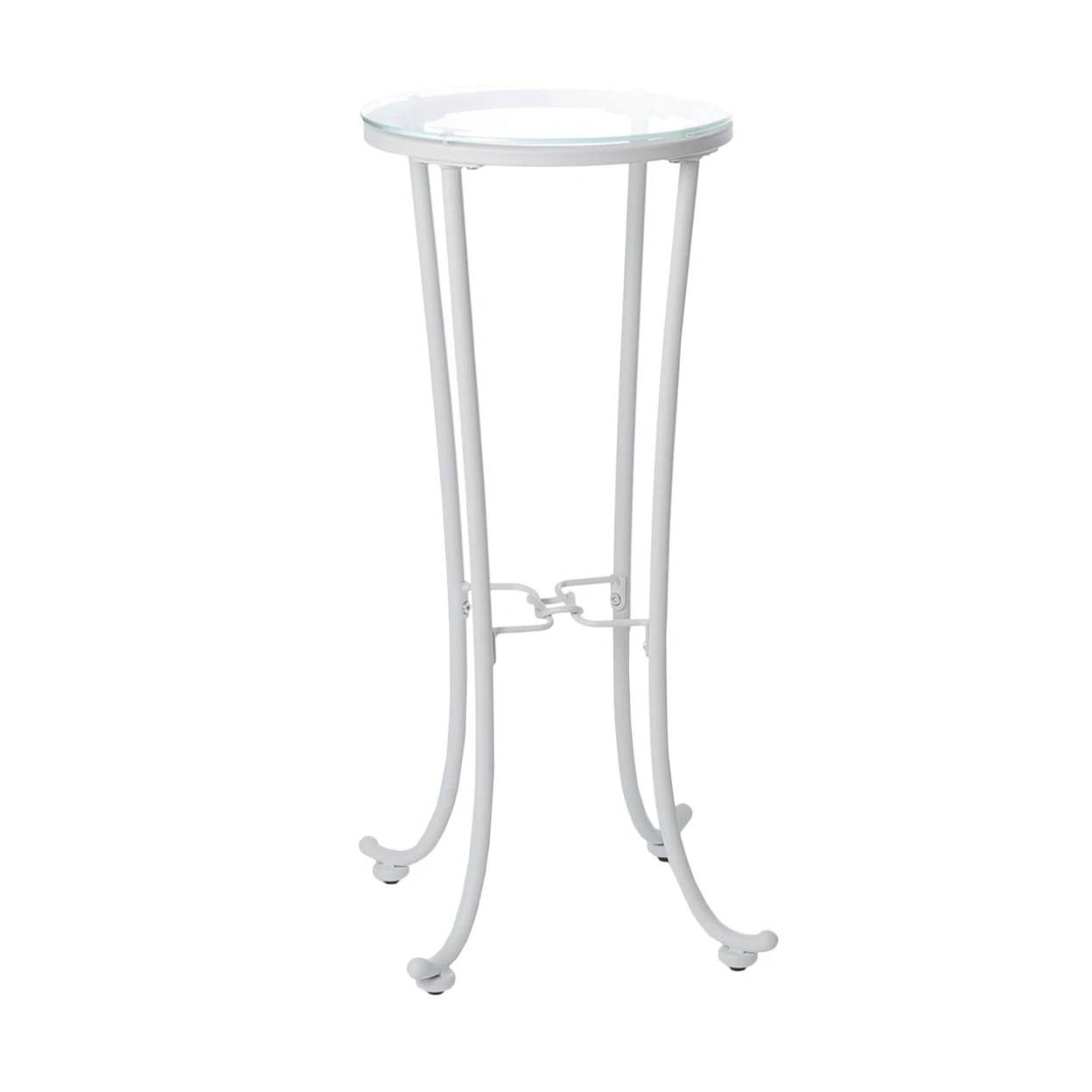 ACCENT TABLE белый металл с закаленным стеклом|Приставной столик| - Цена: 6 218,49 руб.