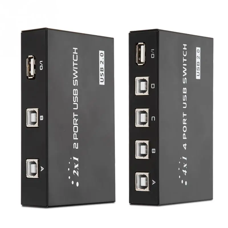 2/4 порт USB 2 0 ручной распределительный переключатель коробка для ПК Принтер